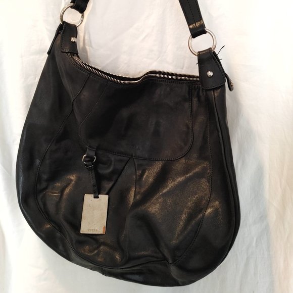 Furla Black Leather Tote/Handbag - Picture 1 of 3